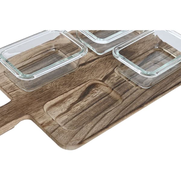 Snacksbricka Home ESPRIT Naturell 350 ml 39,5 x 20 x 5 cm