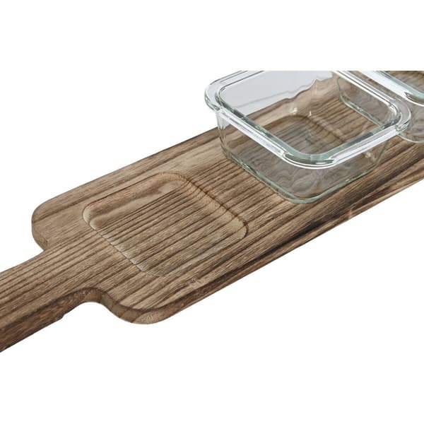 Snacksbricka Home ESPRIT Naturell 140 ml 43 x 10 x 5,5 cm