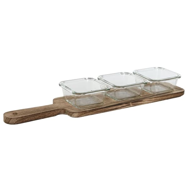 Snacksbricka Home ESPRIT Naturell 140 ml 43 x 10 x 5,5 cm