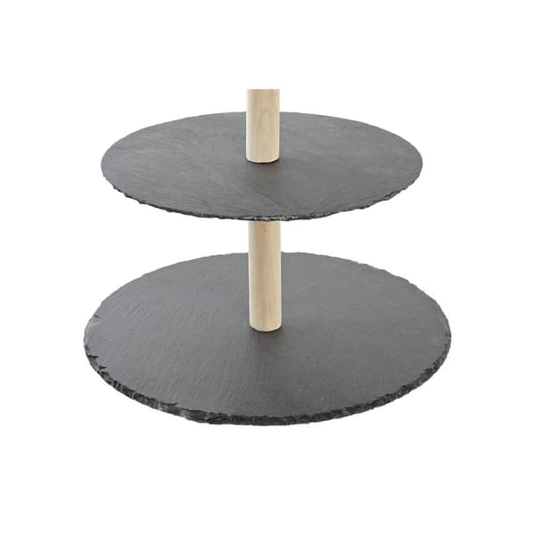 Snack bakke DKD Home Decor 3-lags stativ Bambus Bræt 28 x 28 x 39,5 cm