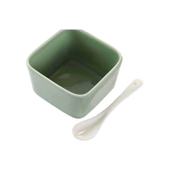 Sæt til appetizere DKD Home Decor Porcelæn Multifarvet Bambus 8 Dele (30 x 30 x 6 cm)
