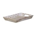 Miniatyrbillede 4 af 8: Snack bakke 45,5 x 30,5 x 5,5 cm Hvid Mangotræ (2 enheder)