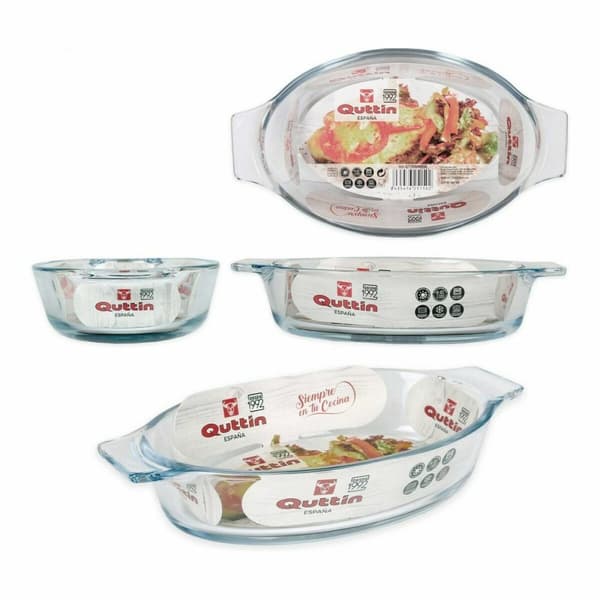 Køkkenspringvand Quttin VEN8435476251502 Oval Glas 400 ml 20 x 11,5 x 4 cm (8 enheder) (20 x 11,5 cm)