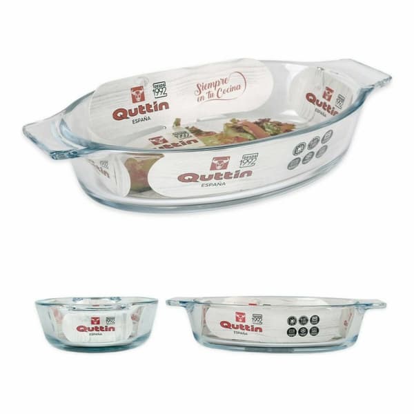Køkkenspringvand Quttin VEN8435476251502 Oval Glas 400 ml 20 x 11,5 x 4 cm (8 enheder) (20 x 11,5 cm)