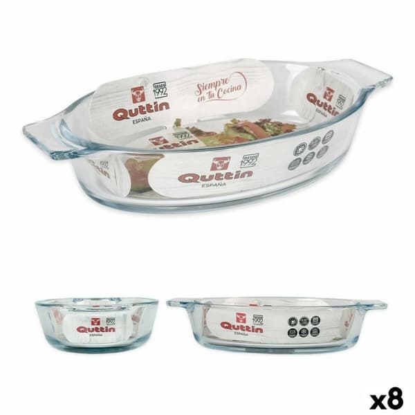Køkkenspringvand Quttin VEN8435476251502 Oval Glas 400 ml 20 x 11,5 x 4 cm (8 enheder) (20 x 11,5 cm)