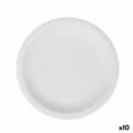 Miniatyrbillede 1 af 2: plade Algon Engangsanvendelse Hvid Pap 20 cm (10 enheder)
