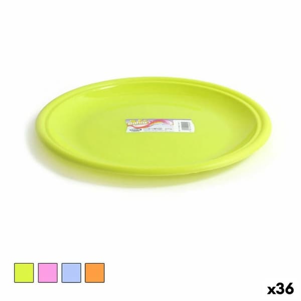 Flad Plade Dem Bahia Plastik Ø 25 x 25 x 2 cm (36 Enheder)
