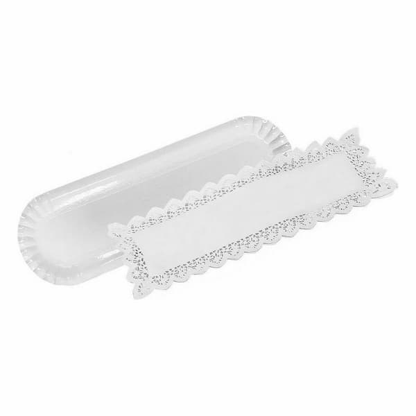 Bakkesæt Algon Hvid 10 x 36 cm Engangsanvendelse (2 Dele) (48 enheder)