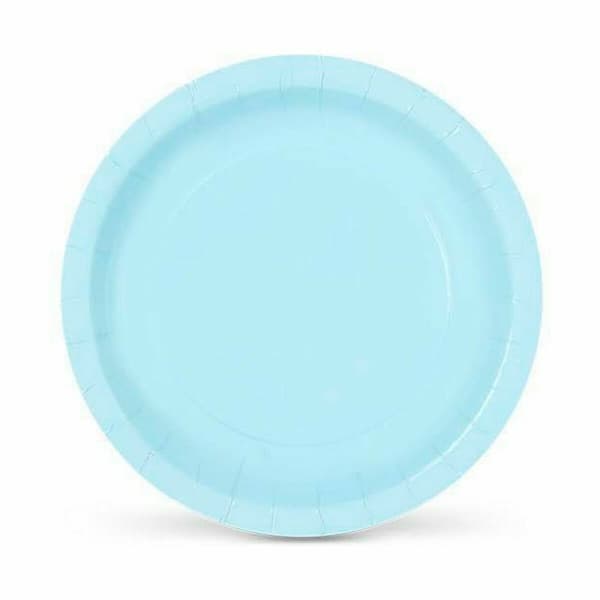 plade Algon Engangsanvendelse Pap Blå 10 Dele 20 cm (36 Enheder)
