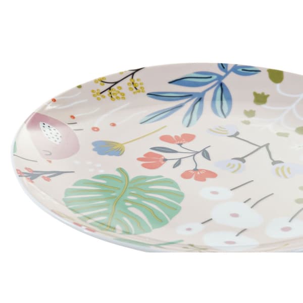 Astiasetti DKD Home Decor Monivärinen Posliini Gėlės Kaupunki 27 x 27 x 3 cm 18 Kappaletta (18 pcs)