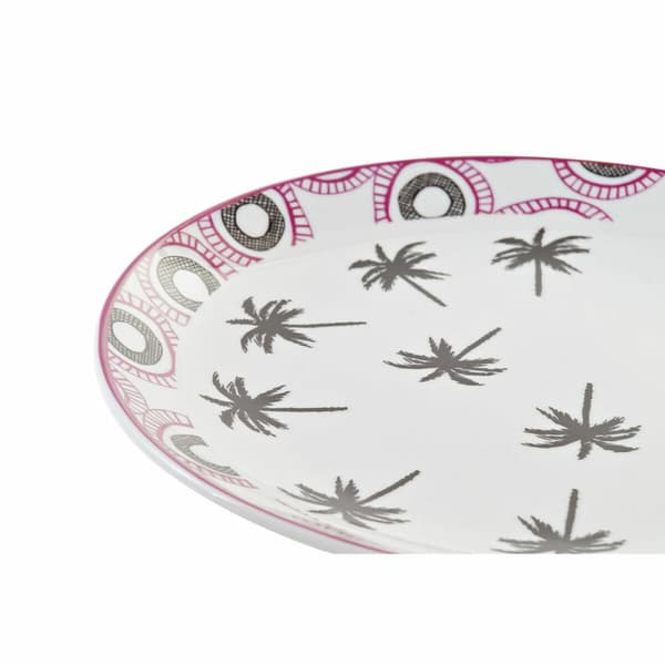Astiasetti DKD Home Decor Sininen Monivärinen Turkoosi Posliini Siirtomaatyylinen Afrikkalainen mies 27 x 27 x 2,5 cm 18 Kappale
