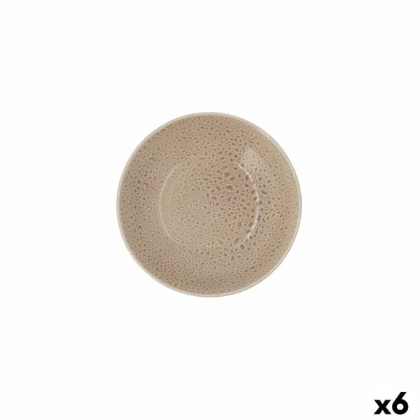 Syvä lautanen Ariane Porous Keraminen Beige Ø 21 cm (6 osaa)