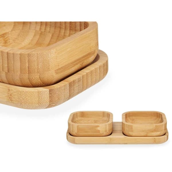 Alkuruokasetti Kinvara CN-KT225030 Ruskea Bambu 23 x 4,5 x 11 cm (12 osaa)