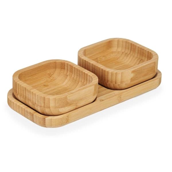 Alkuruokasetti Kinvara CN-KT225030 Ruskea Bambu 23 x 4,5 x 11 cm (12 osaa)