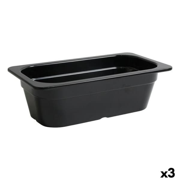 Vuoka Inde Musta 32,5 x 17,6 x 10 cm (3 osaa)