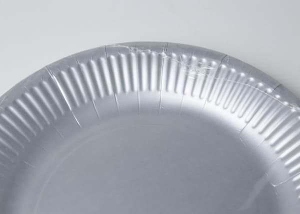 10 RUNDA PAPPPLATSER 23 CM SILVER