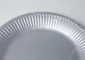 Miniatyrbild 1 av 4: 10 RUNDA PAPPPLATSER 23 CM SILVER