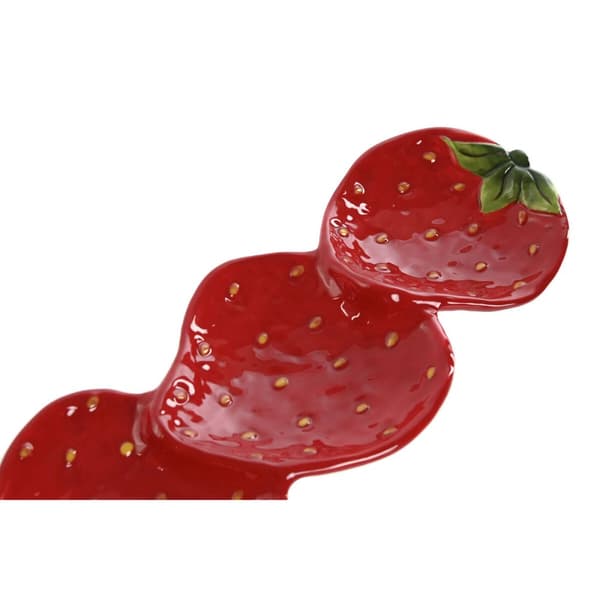 Snacksbricka Home ESPRIT Röd Modern 32 x 11,5 x 3,2 cm