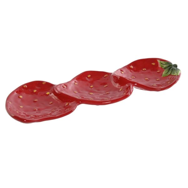 Snacksbrett Home ESPRIT Rød Moderne 32 x 11,5 x 3,2 cm