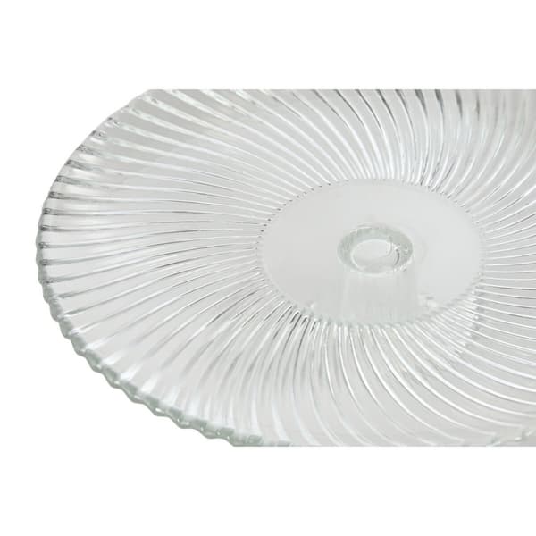 Flad Plade Home ESPRIT Gennemsigtig Krystal 26 x 26 x 8 cm