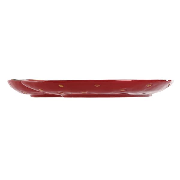 Tallrik Home ESPRIT Röd Stengods 32 x 31 x 3,5 cm