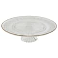 Miniatyrbillede 1 af 3: Flad Plade Home ESPRIT Gennemsigtig Gylden Krystal 33 x 33 x 9,4 cm