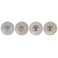 Miniatyrbillede 1 af 4: Flad Plade Home ESPRIT Hvid Beige Stentøj Traditionel 20 x 20 x 2,5 cm