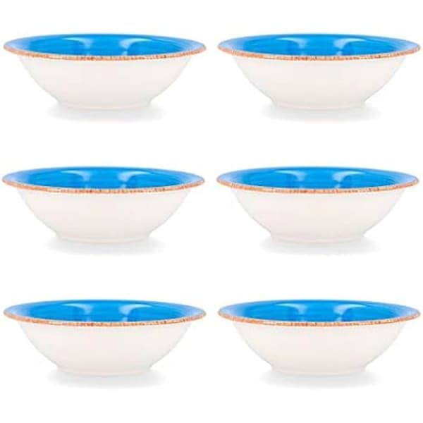 Djupa tallrikar - Quid Vita - Set om 6 - Stengods keramik - 18 cm - Tål maskindisk