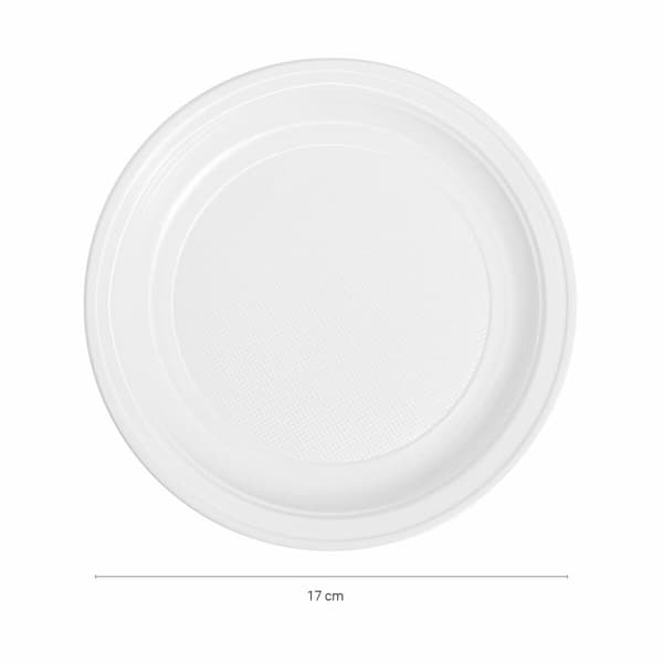 Set med återanvändbara tallrikar Maxi Products Vit Plast 100 Delar
