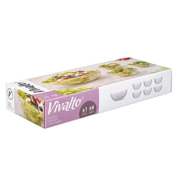 Edénykészlet Vivalto TP70165L/BH Transparent Glas 20 x 20 x 8 cm 10,3 x 10,3 x 5,5 cm (4 antal)
