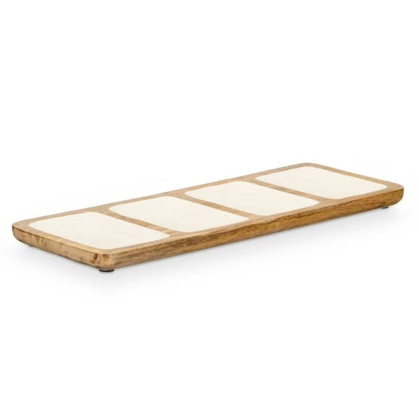 Bakke med Rum MALI941 W Hvid 46 x 3 x 17 cm (6 enheder)