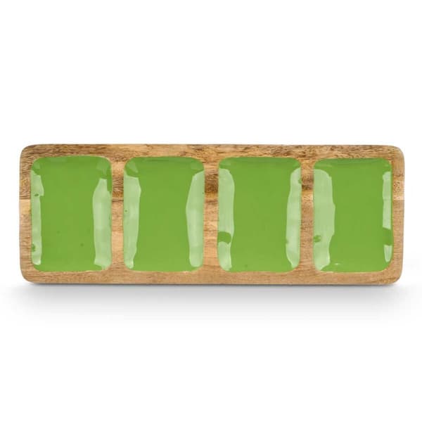 Bakke med Rum MALI-941 G Grøn 46 x 3 x 17 cm (6 enheder)