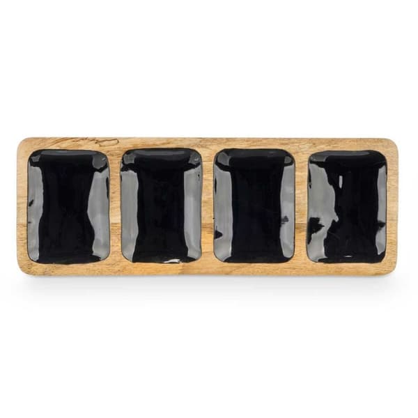 Bakke med Rum MALI-941 B Sort 46 x 3 x 17 cm (6 enheder)