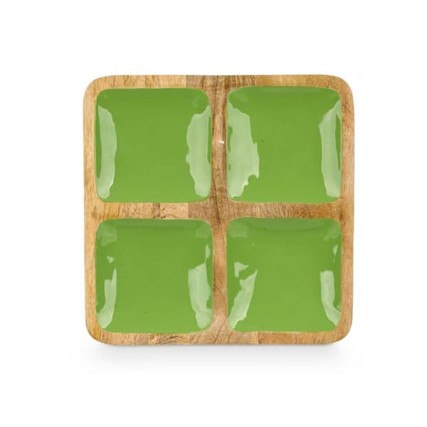 Bakke med Rum MALI-991 G Grøn 31 x 3 x 3 cm (6 enheder)