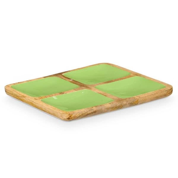 Bakke med Rum MALI-991 G Grøn 31 x 3 x 3 cm (6 enheder)