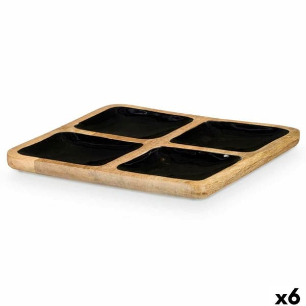 Brett med kammer MALI-991 B Svart 31 x 3 x 31 cm (6 enheter)