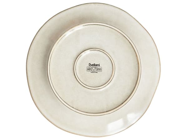 Spisestel Lys Beige Stentøj sæt af 12 til 4 Personer Middagssæt til Spisebord Design Stel Servicesæt Tallerkner Skål Tilbehør