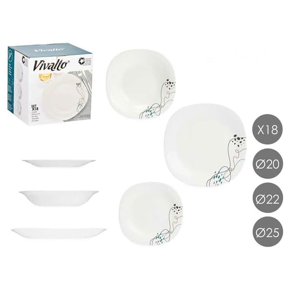 Servissats Vivalto LFP-110/85/LFTP-90 1 Vit Opalinglas (2 antal)