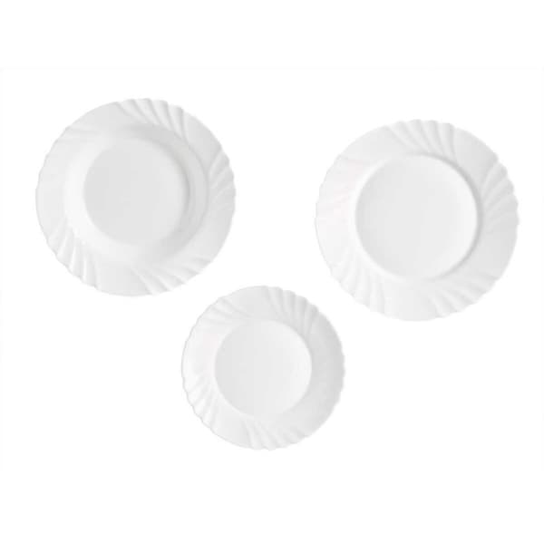 Madlavningssæt Vivalto F-LBP100-80-90 Hvid Opalglas (2 enheder)