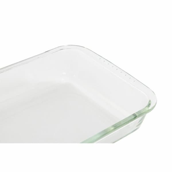 Bageplade DKD Home Decor Gennemsigtig Borosilikatglas (35 x 21.5 x 6 cm)