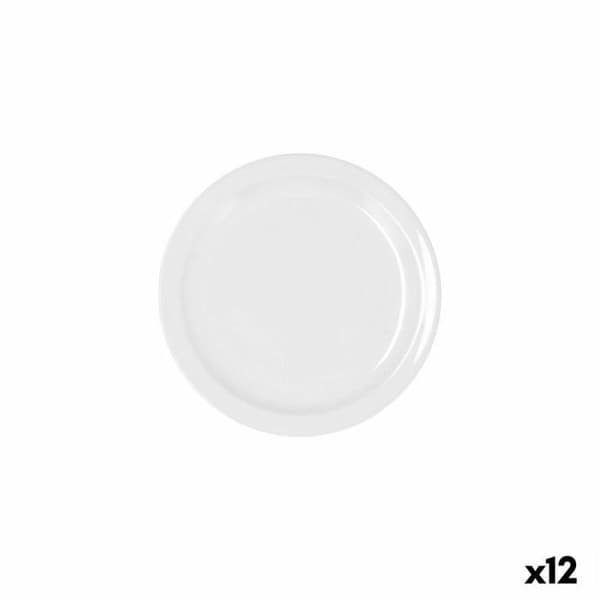 Bidasoa glacialbröd vit keramisk tallrik (16 cm) (förpackning 12x)