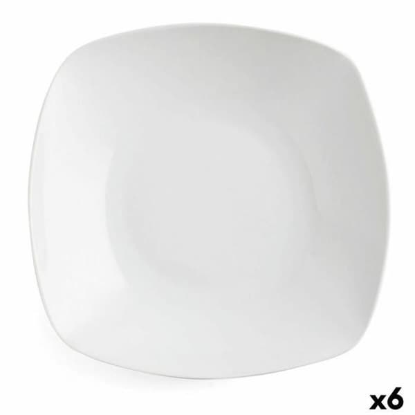Quid Novo Vinci vit keramisk djup tallrik (20,5 cm) (förpackning 6x)