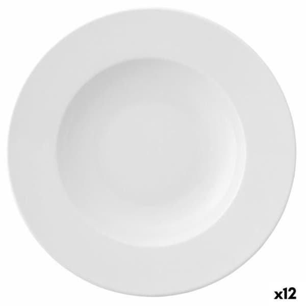 Ariane Prime vit keramisk djup tallrik (23 cm) (12 enheter)