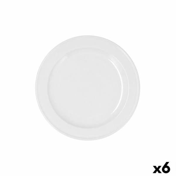 Bidasoa Glacial Ala Estrch Vit Keramisk Desserttallrik 20 cm (6 enheter) (Pack 6x)