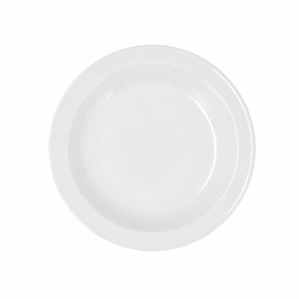 Bidasoa Glacial White Ceramic Deep Plate (23 cm) (Pack 6x)