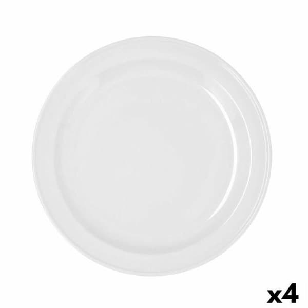 Bidasoa Glacial vit keramisk platt tallrik (Ø 26 cm) (Pack 4x)