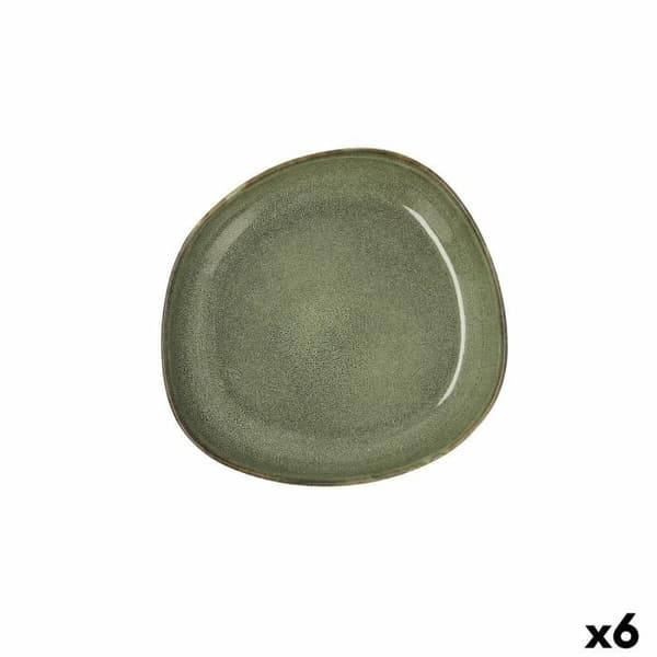 Djup tallrik Bidasoa Ikonic Ceramic Green (20,5 x 19,5 cm) (Pack 6x)