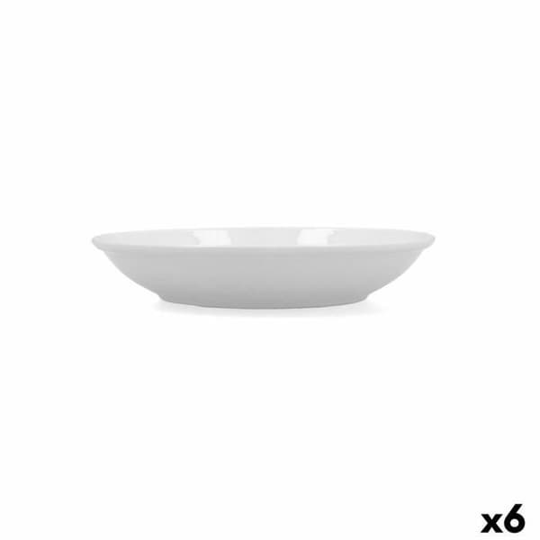 Bidasoa Glacial Deep Plate White Ceramic Cup (21 cm) (Pack 6x)
