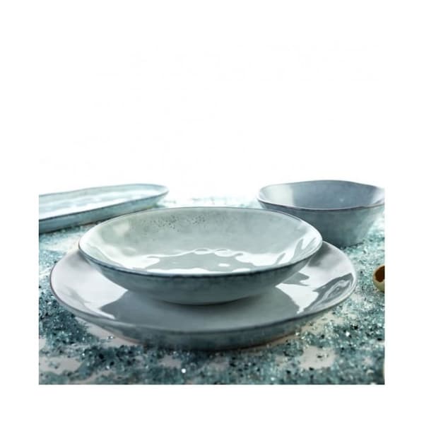 Middagstallrik - Quid - Boreal - Keramik - Blå - 21 cm - Paket om 6