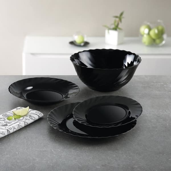 Luminarc Trianon Deep Plate Black Glass (ø 22,5 cm) (24 enheter)